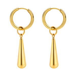 Golden Drop Hoops